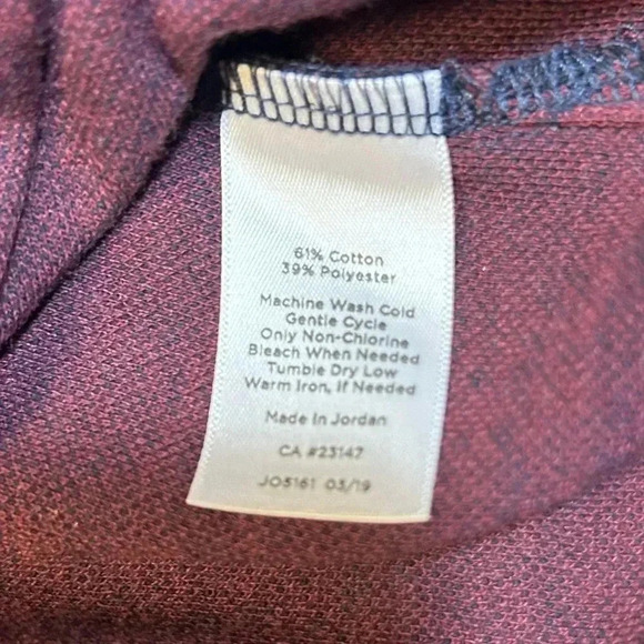 Talbots Houndstooth Purple Long Sleeve Shirt - Picture 5 of 9